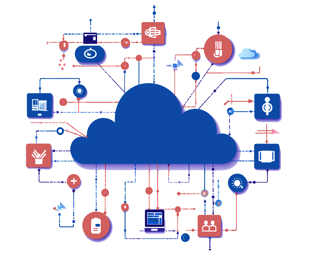 A diagram of a cloud architecture